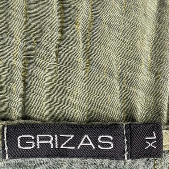 Grizas Textured Sage Green Long Sleeve Dress - Picture 7 of 7